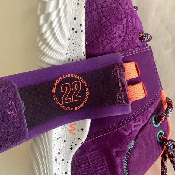 Under Armour Flow FUTR X Black History Basketball Sneakers Shoes 8.5 Purple - Picture 14 of 16